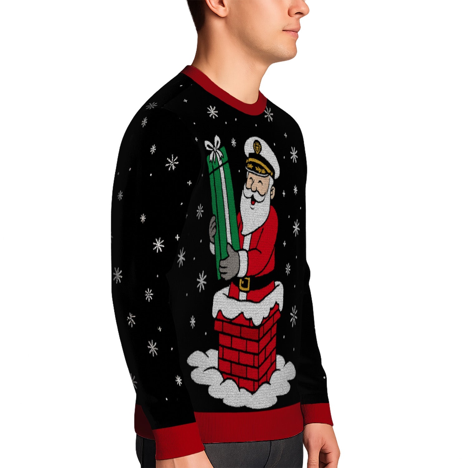 US Navy Santa Christmas Ugly Sweater