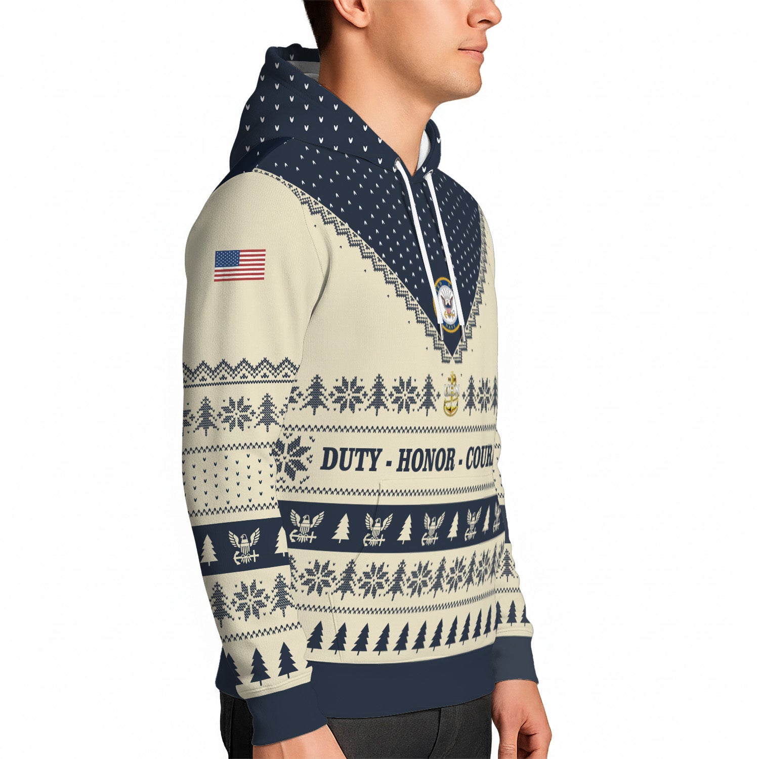 Personalized US Navy 3D All Over Print Hoodie TH3D01