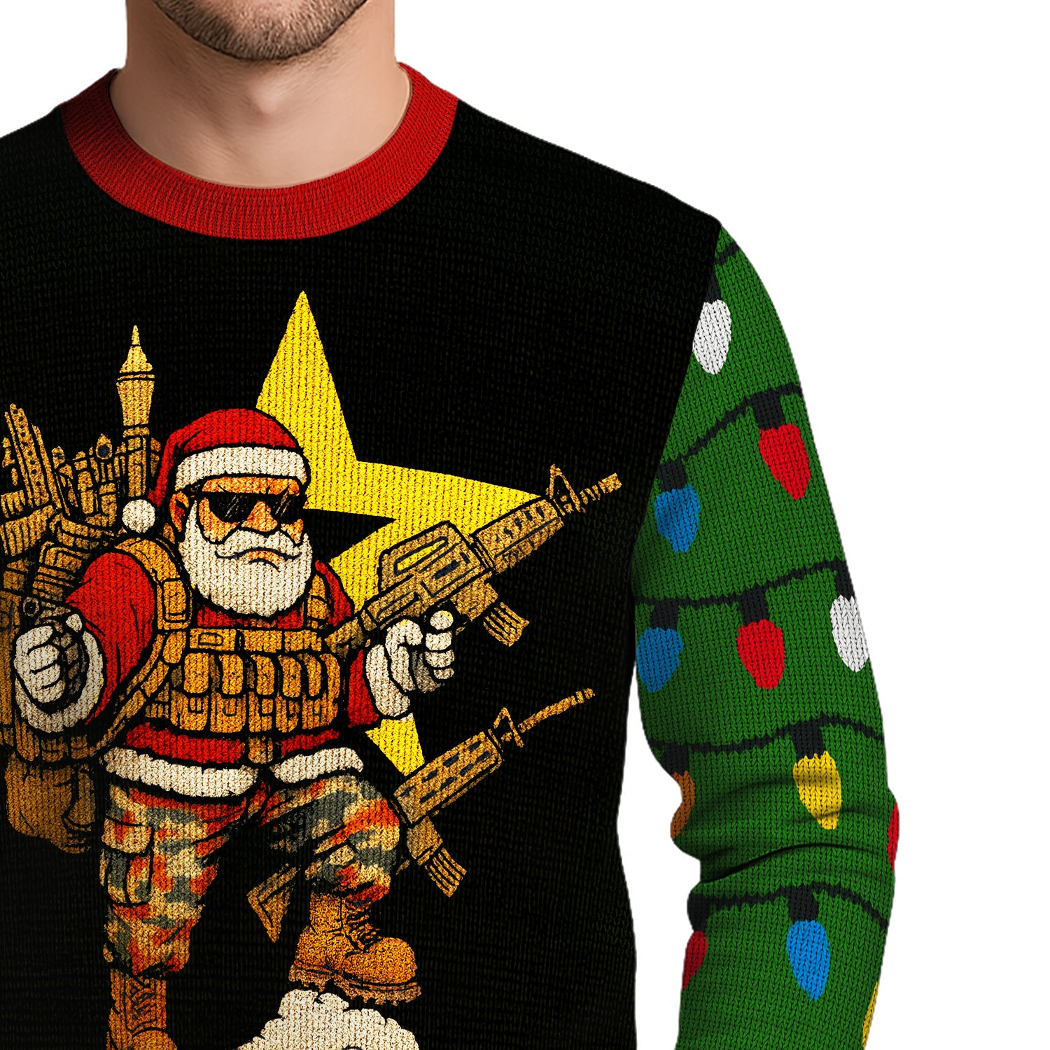 Army Santa Soldier Christmas Ugly Christmas Sweater