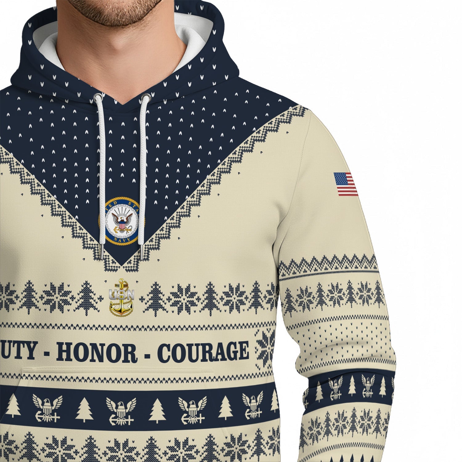Personalized US Navy 3D All Over Print Hoodie TH3D01