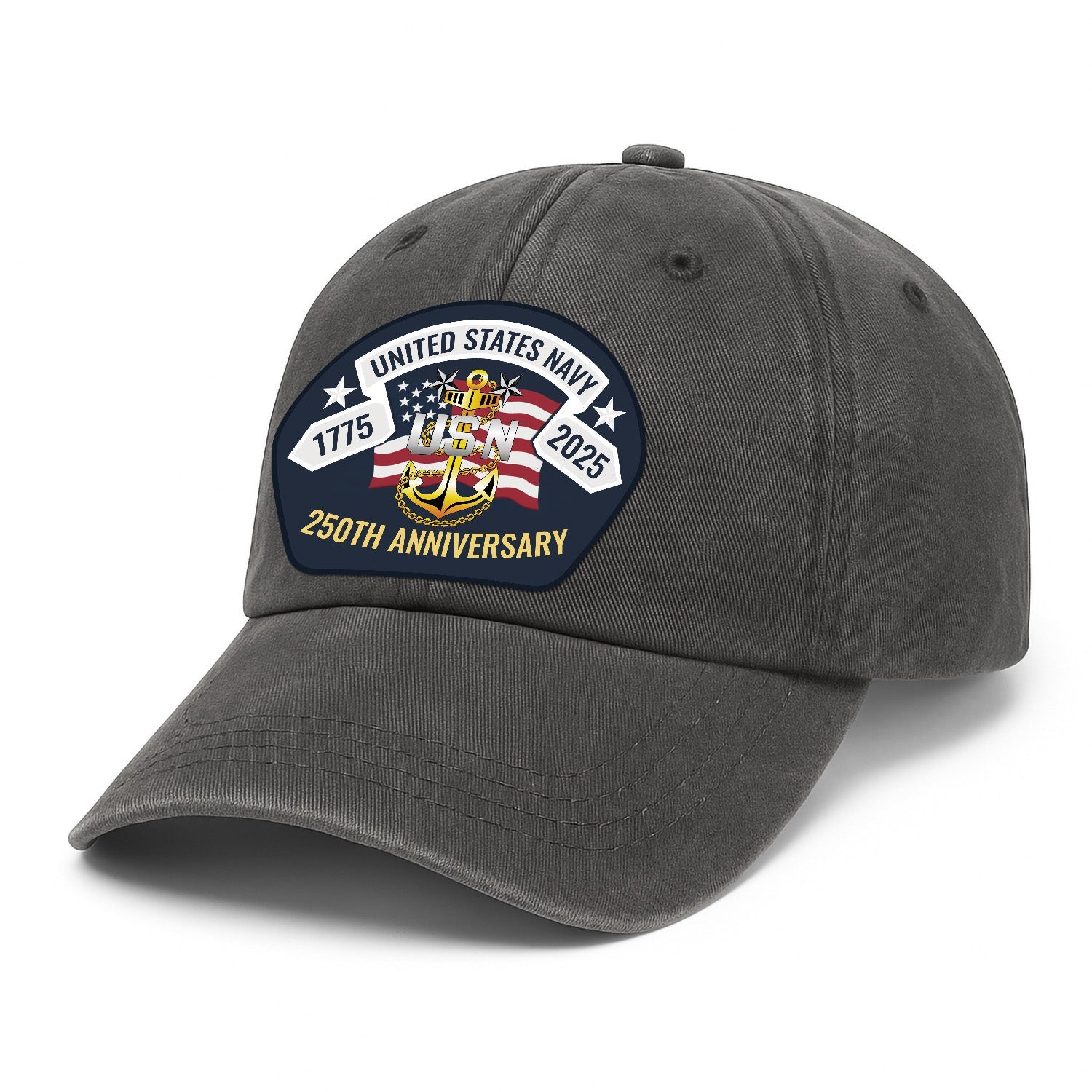 Custom Ranks US Navy US Navy Premium Washed Denim Cap DC29