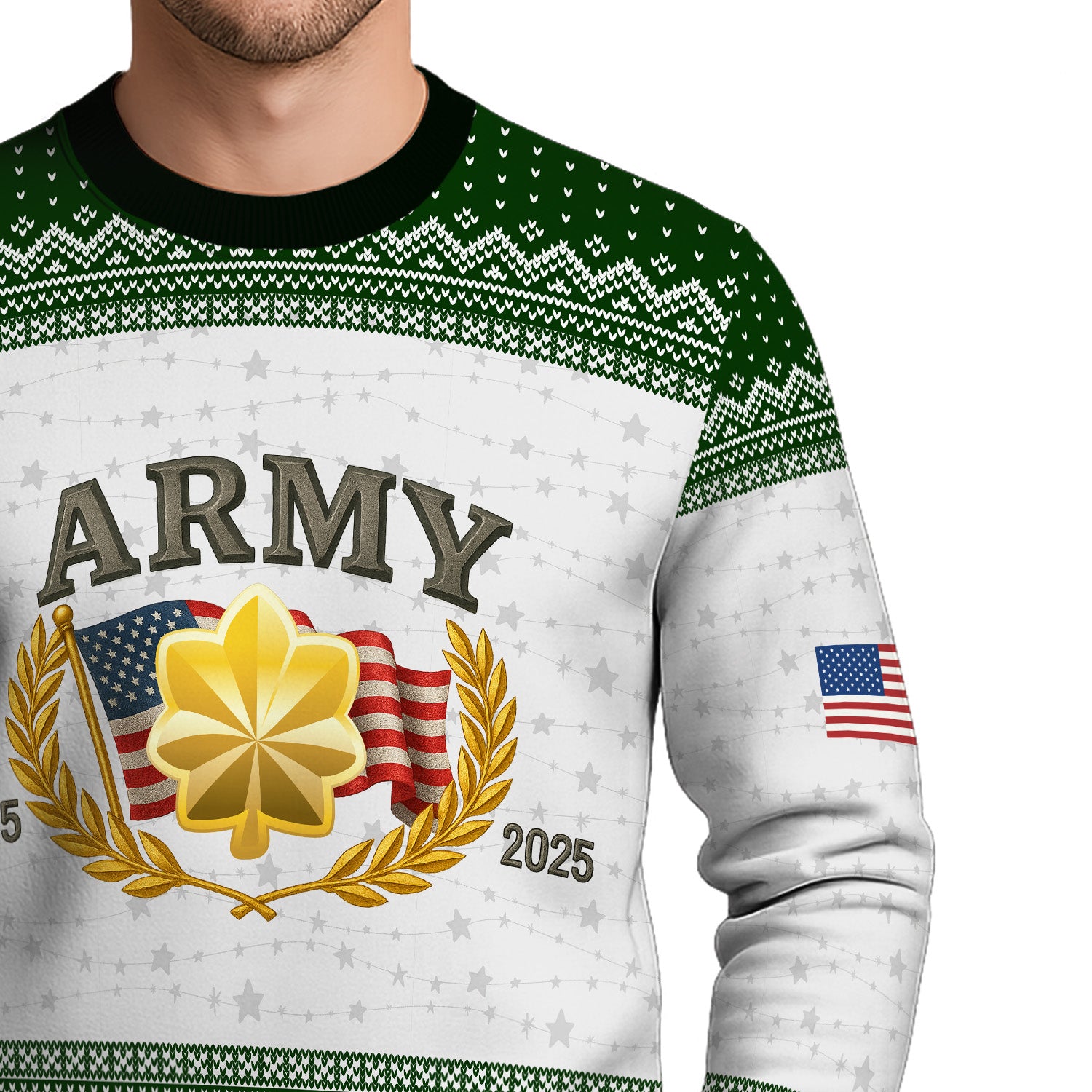 Personalized US Army Ugly Christmas Sweater TUST09