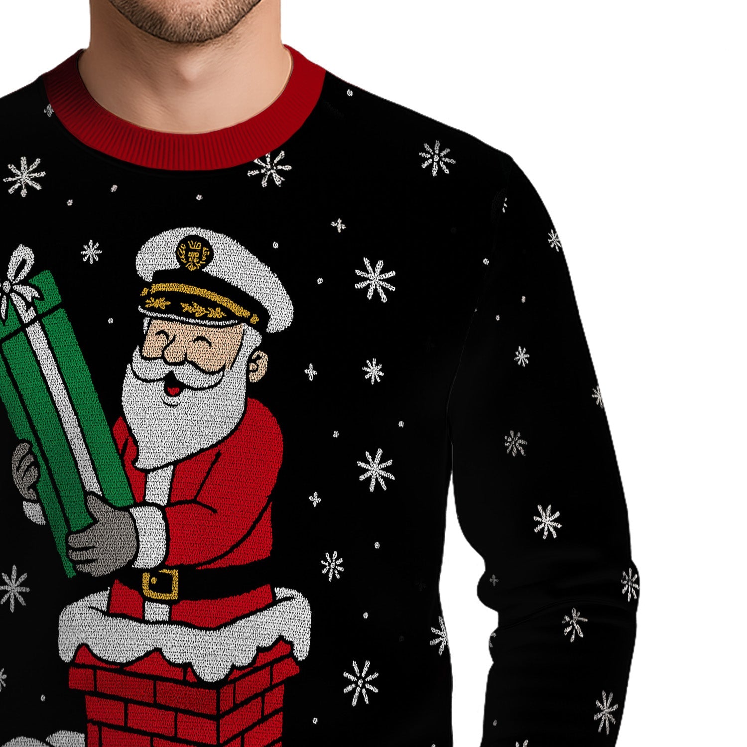 US Navy Santa Christmas Ugly Sweater