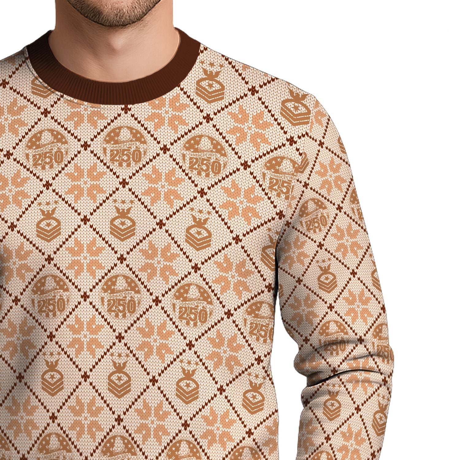 Personalized US Navy Christmas Ugly Sweater TUST07