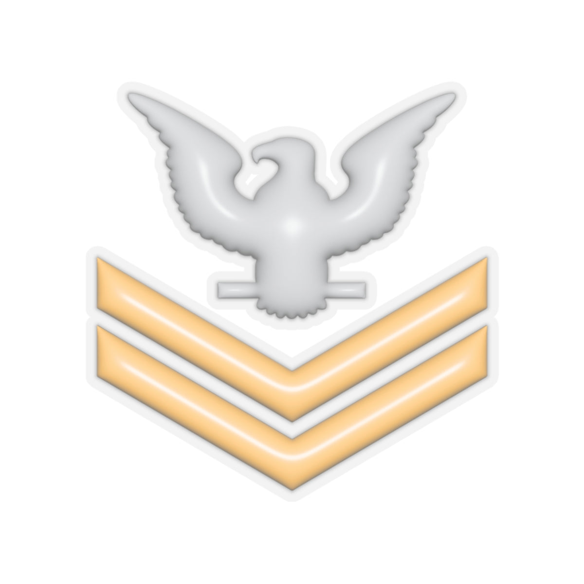 US Navy E-5 Gold Stripe 3D Effect Stickers