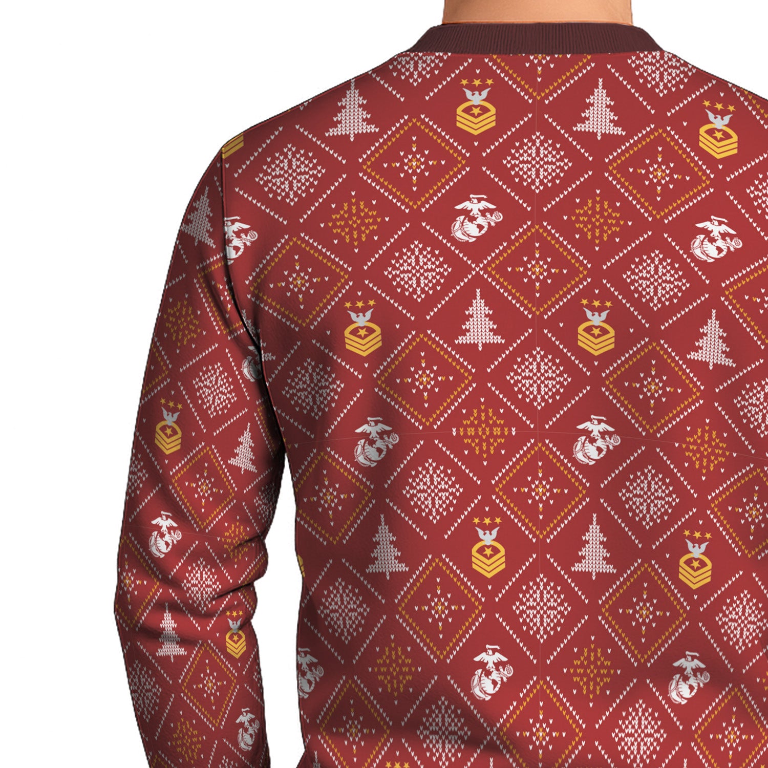 Custom Ranks USMC Ugly Christmas Sweater for Women Men TUST03