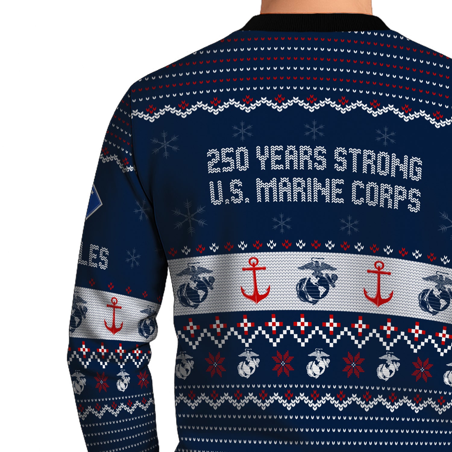Custom Ranks And Text USMC Ugly Christmas Sweater for Women Men JUST03