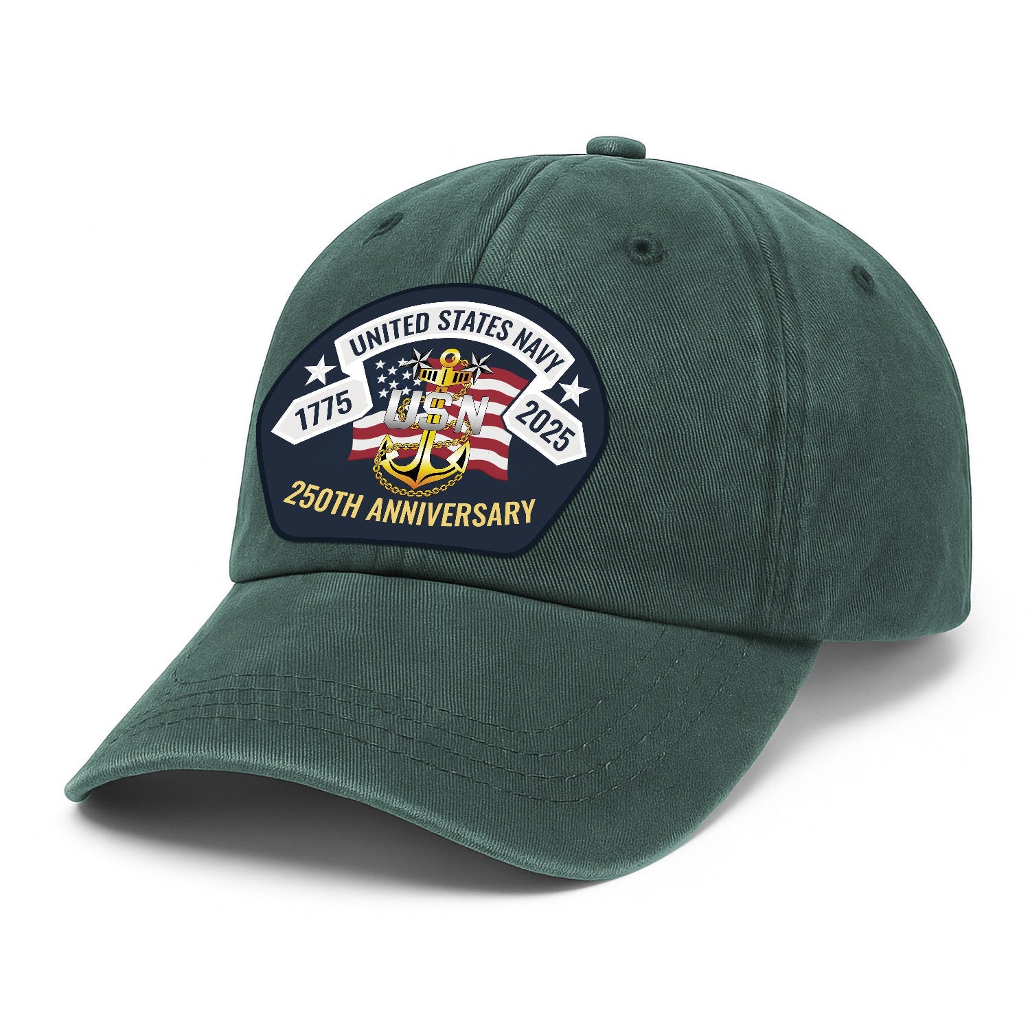 Custom Ranks US Navy US Navy Premium Washed Denim Cap DC29
