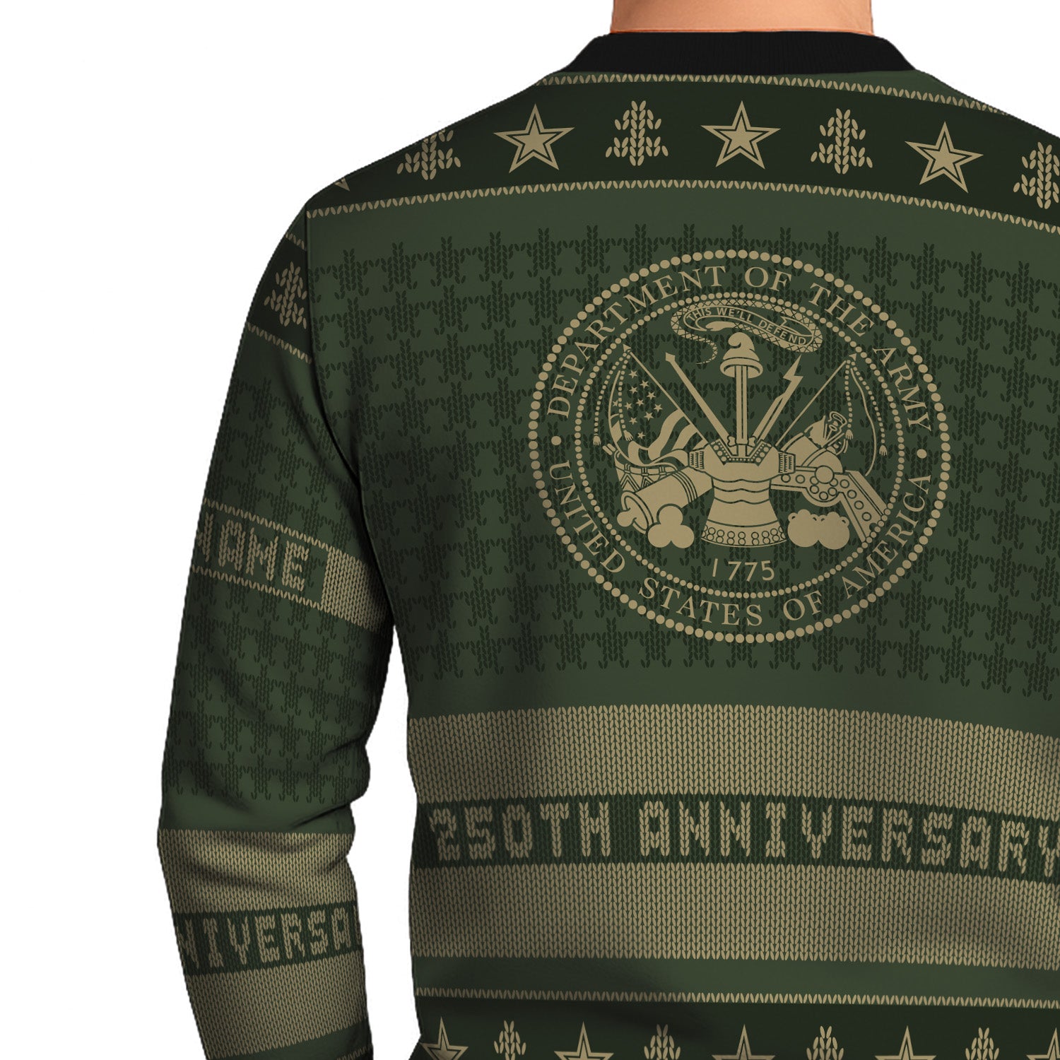 Personalized US Army Ugly Christmas Sweater TUST06