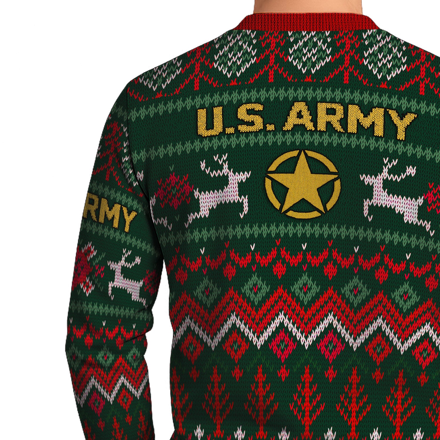 US Army Santa Cloud Ugly Christmas Sweater