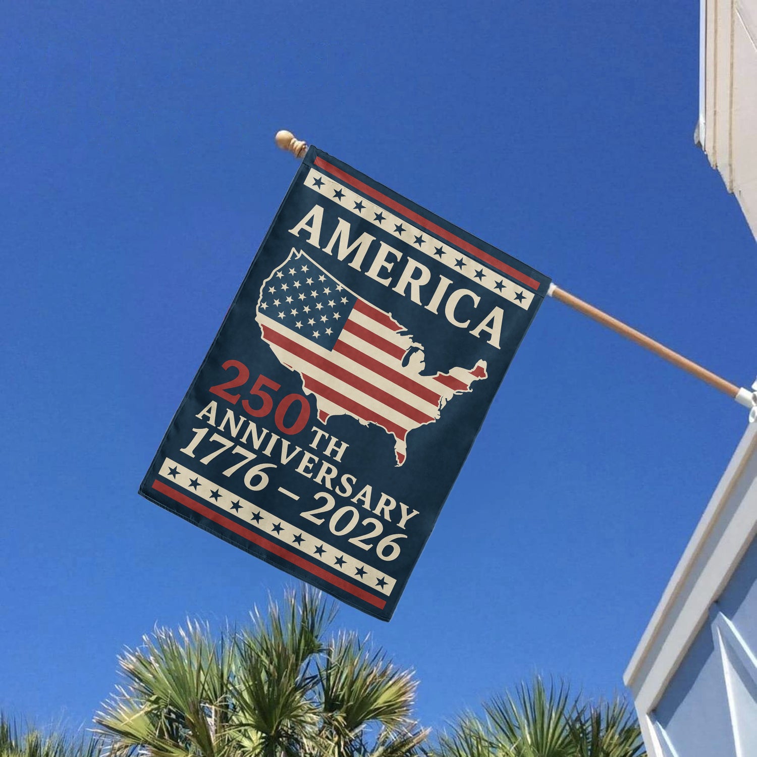 America 250th Anniversary 1776-2026 House Flag 28''x40'' Twin-Side Printing