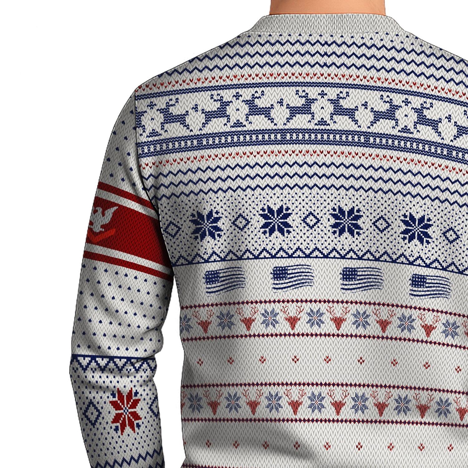 Personalized US Navy Christmas Ugly Sweater JUST08