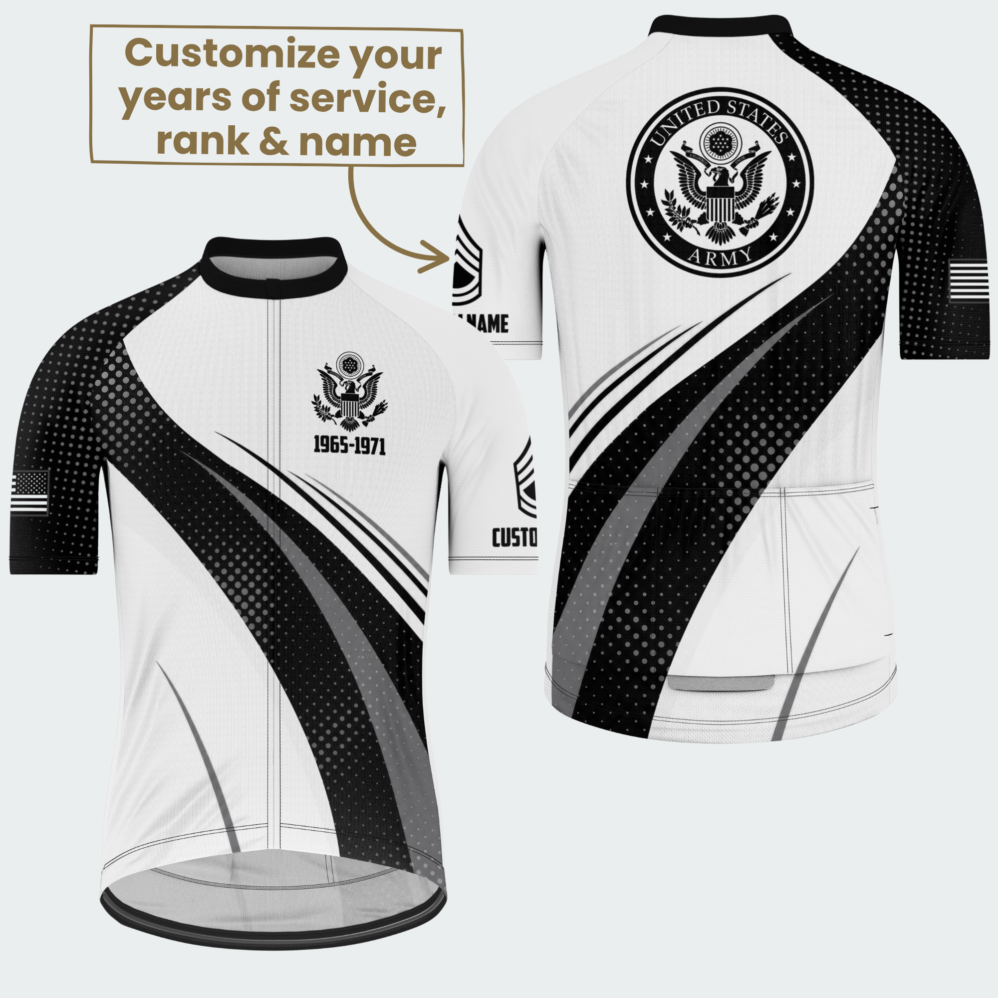 Men’s Personalized U.S. Army Veteran Pride Cycling Jersey & Kit