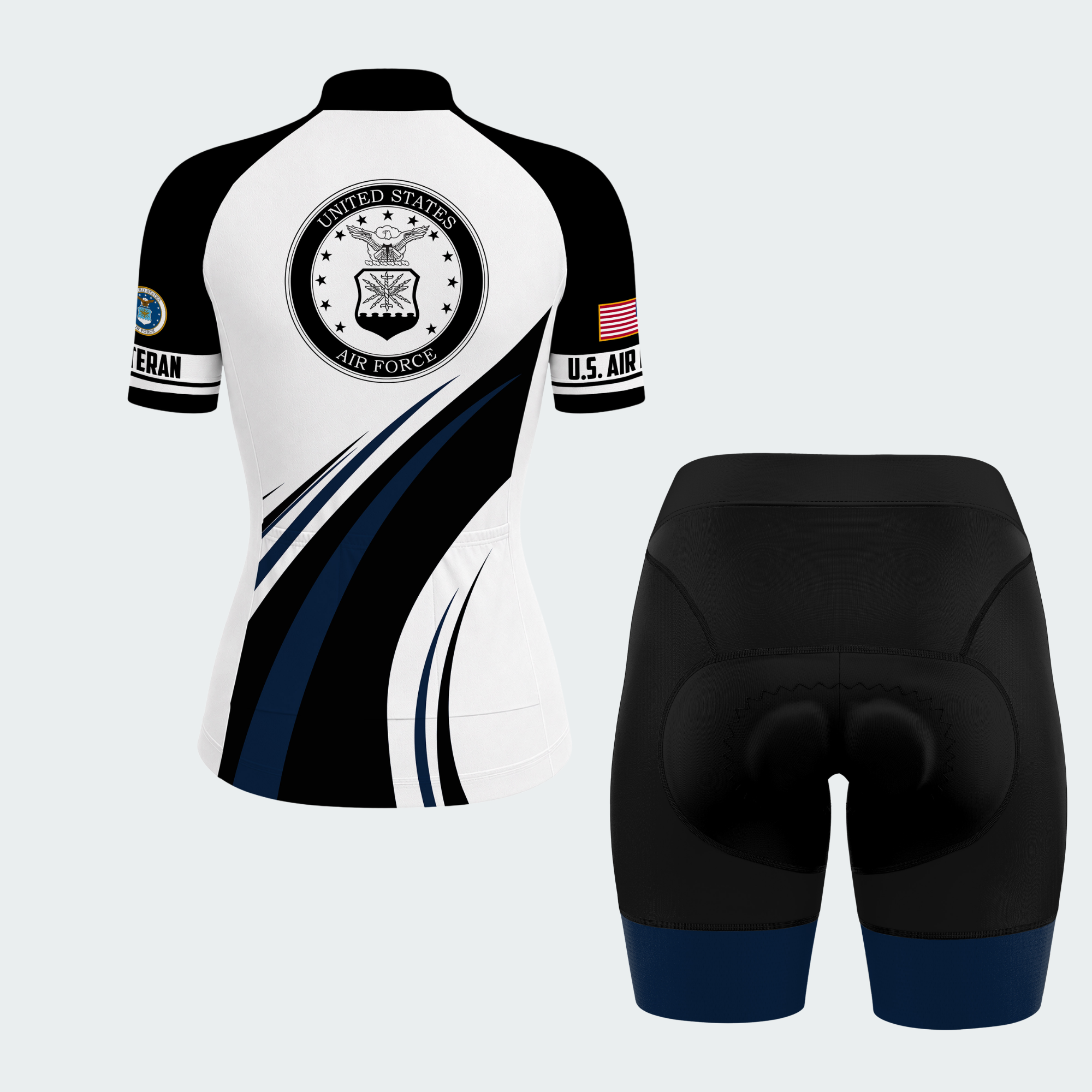 Women’s Personalized U.S. Air Force Proudly Served Cycling Jersey & Kit