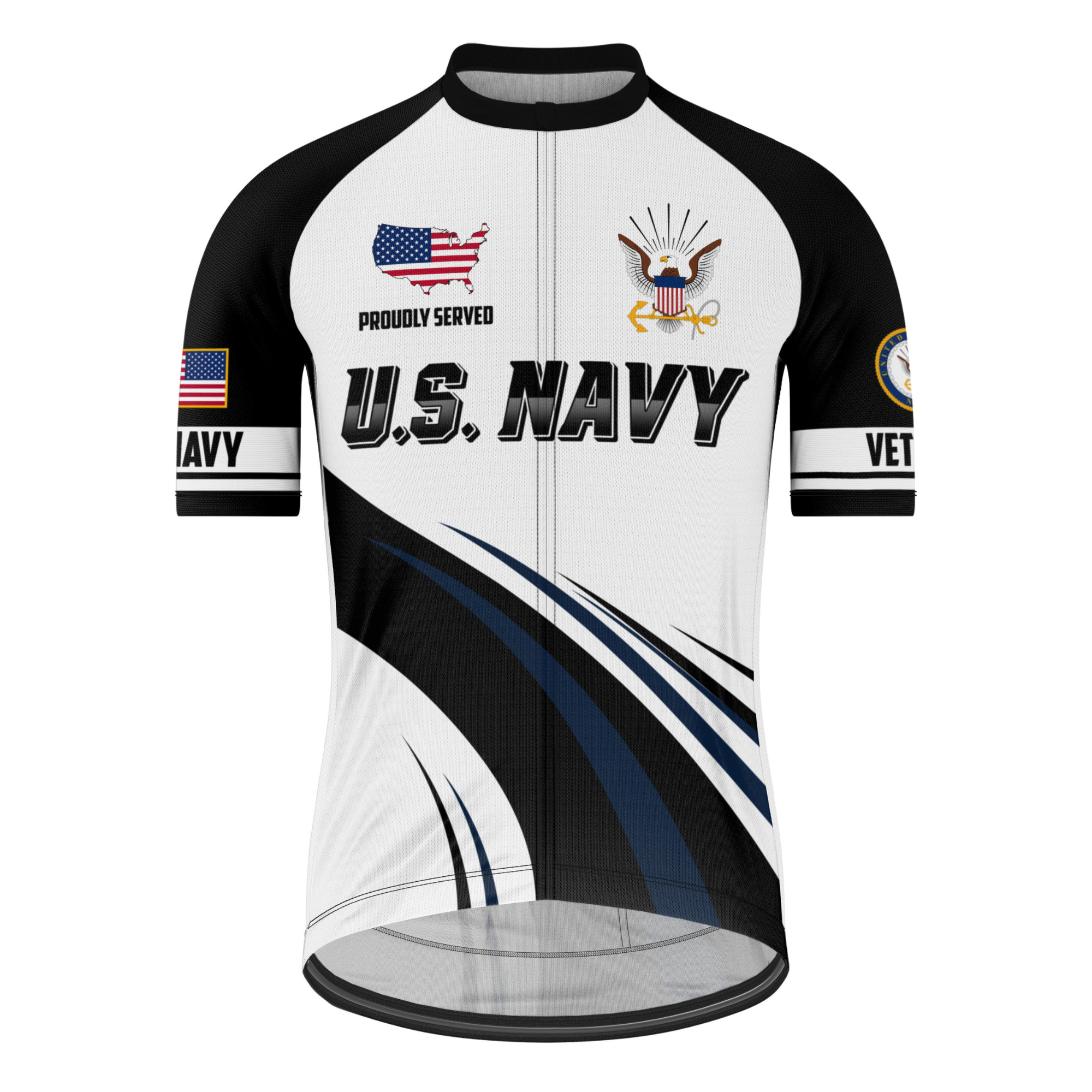 Men’s Personalized U.S. Navy Proudly Served Cycling Jersey & Kit