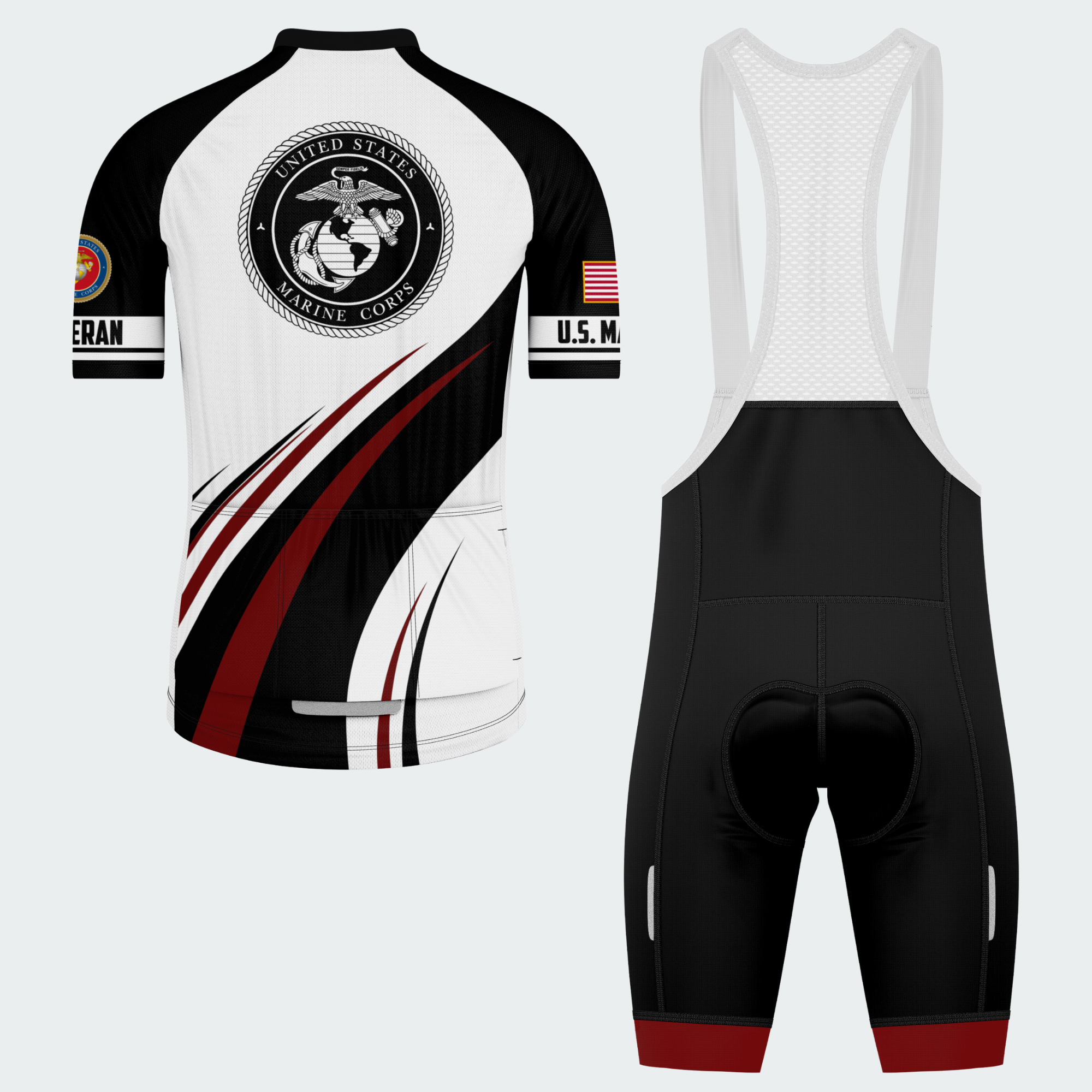 Men’s Personalized U.S. Marines Proudly Served Cycling Jersey & Kit