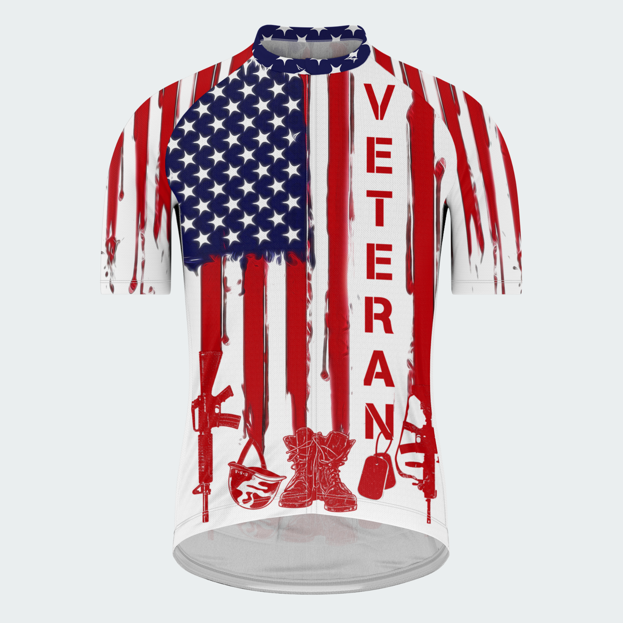 Men’s Proud Veteran American Flag Cycling Jersey & Kit