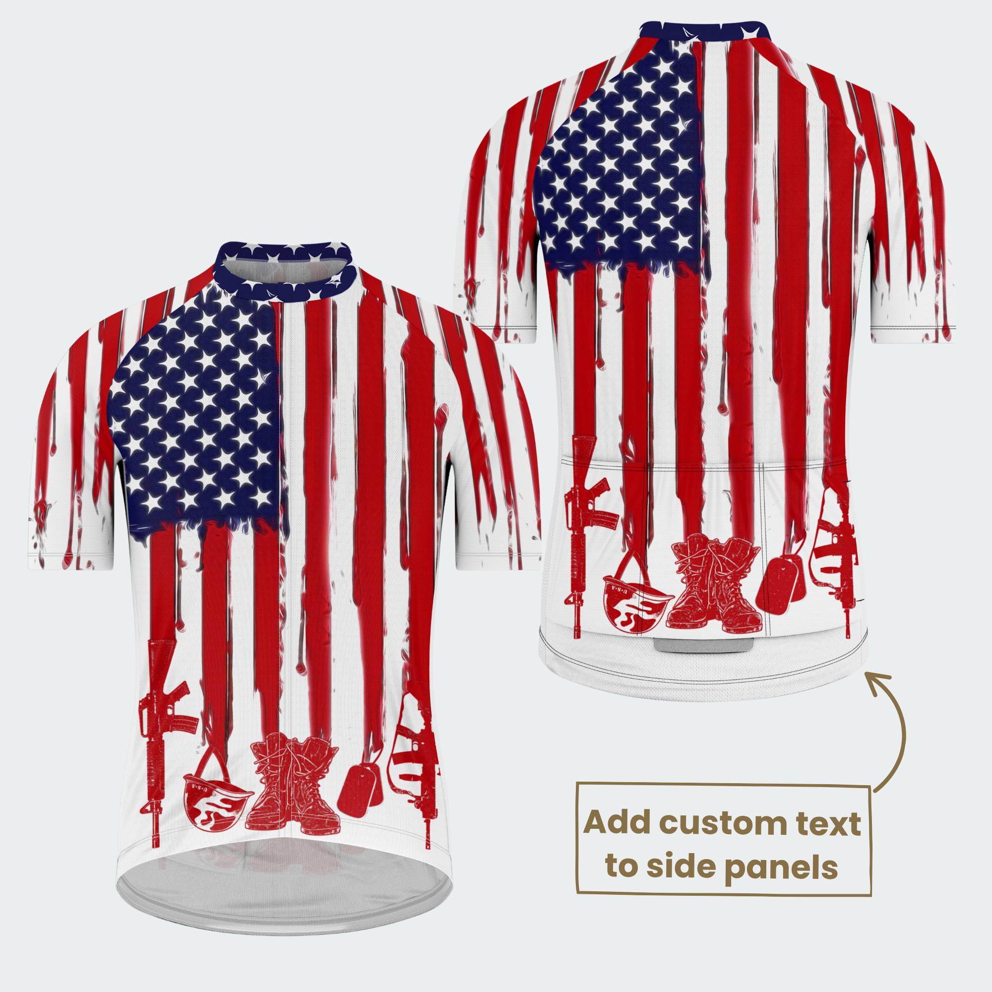 Men’s American Flag Proud Veteran Cycling Jersey & Kit