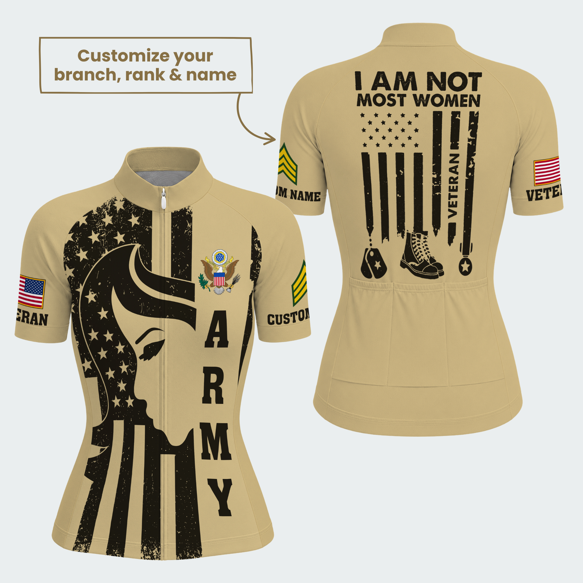 Women’s Personalized Army Female Veteran Cycling Jersey & Kit