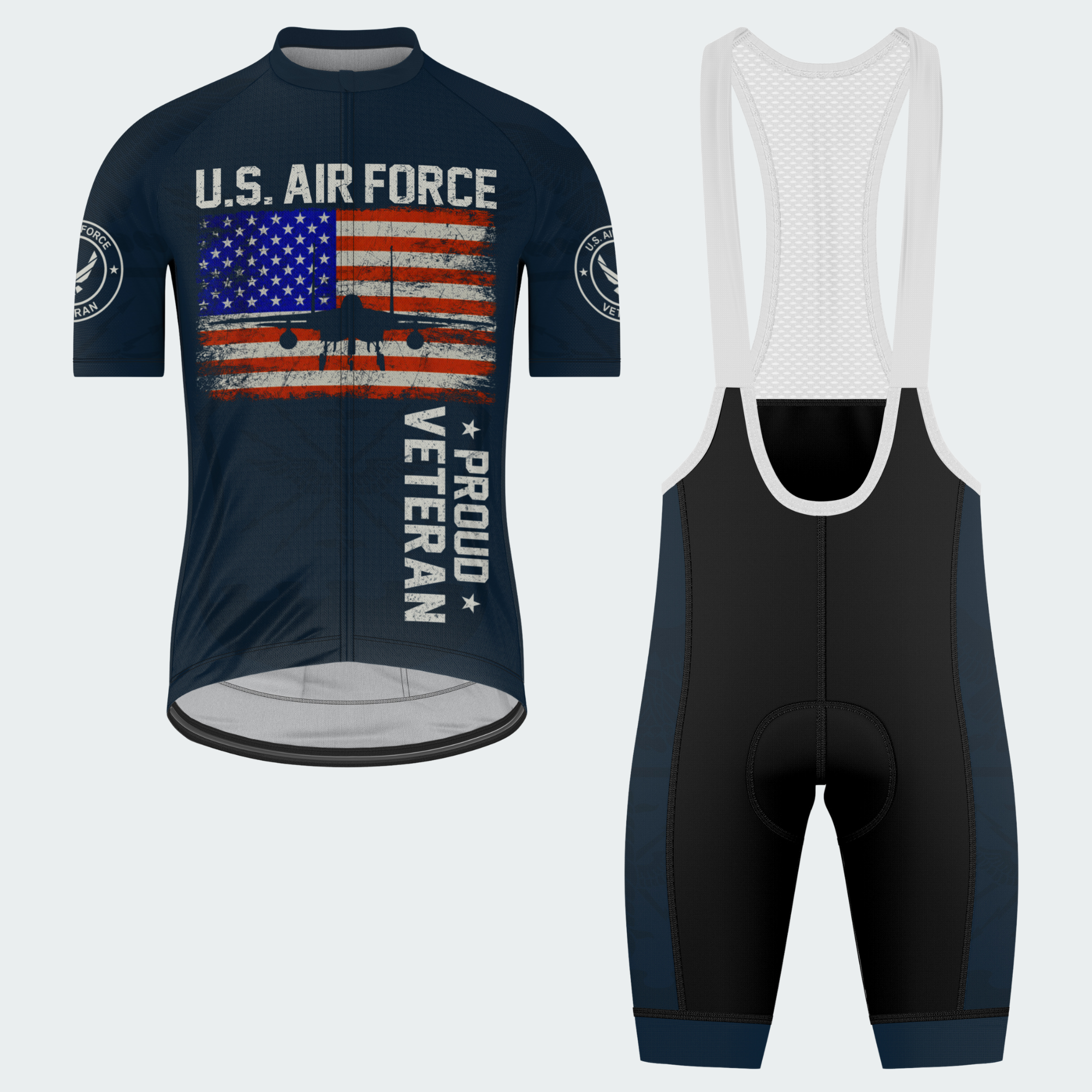 Men’s Personalized U.S. Air Force Proud Veteran Cycling Jersey & Kit