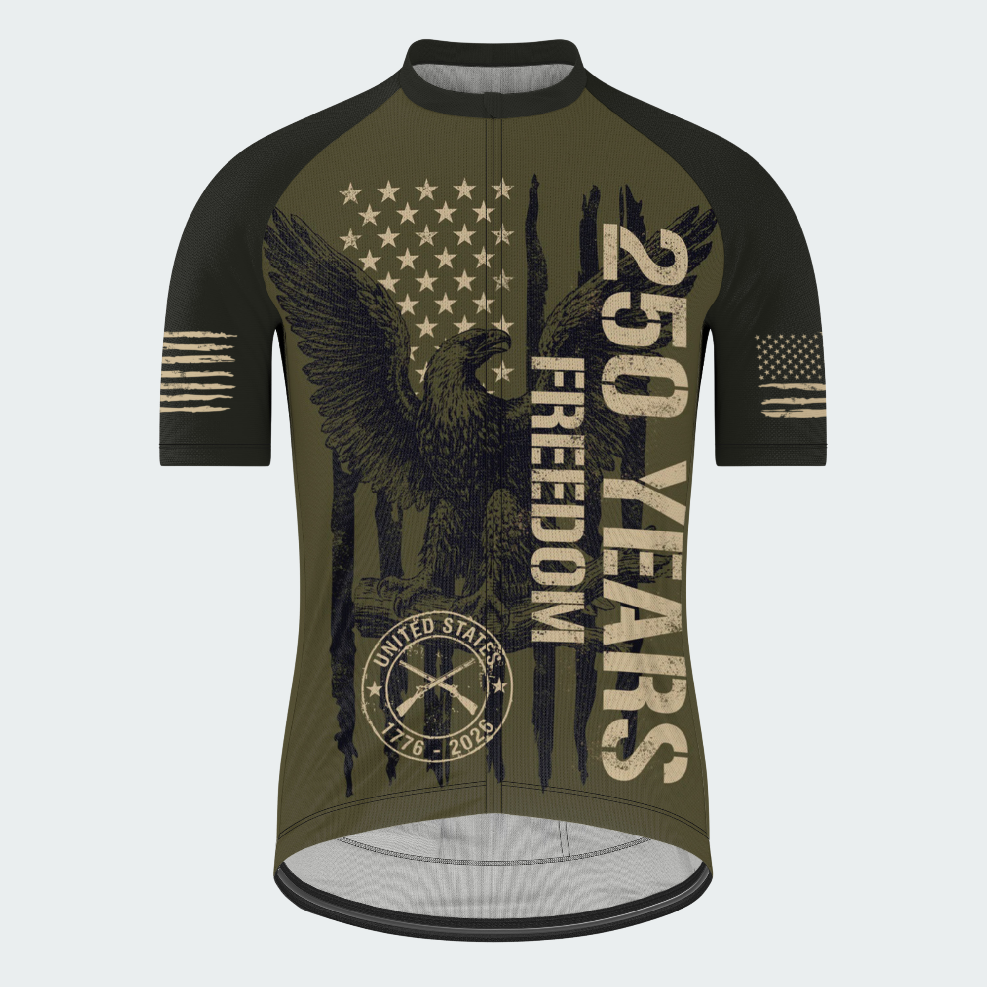 Men’s American Pride 250th Anniversary Freedom Was Earned Regular Fit Cycling Kit