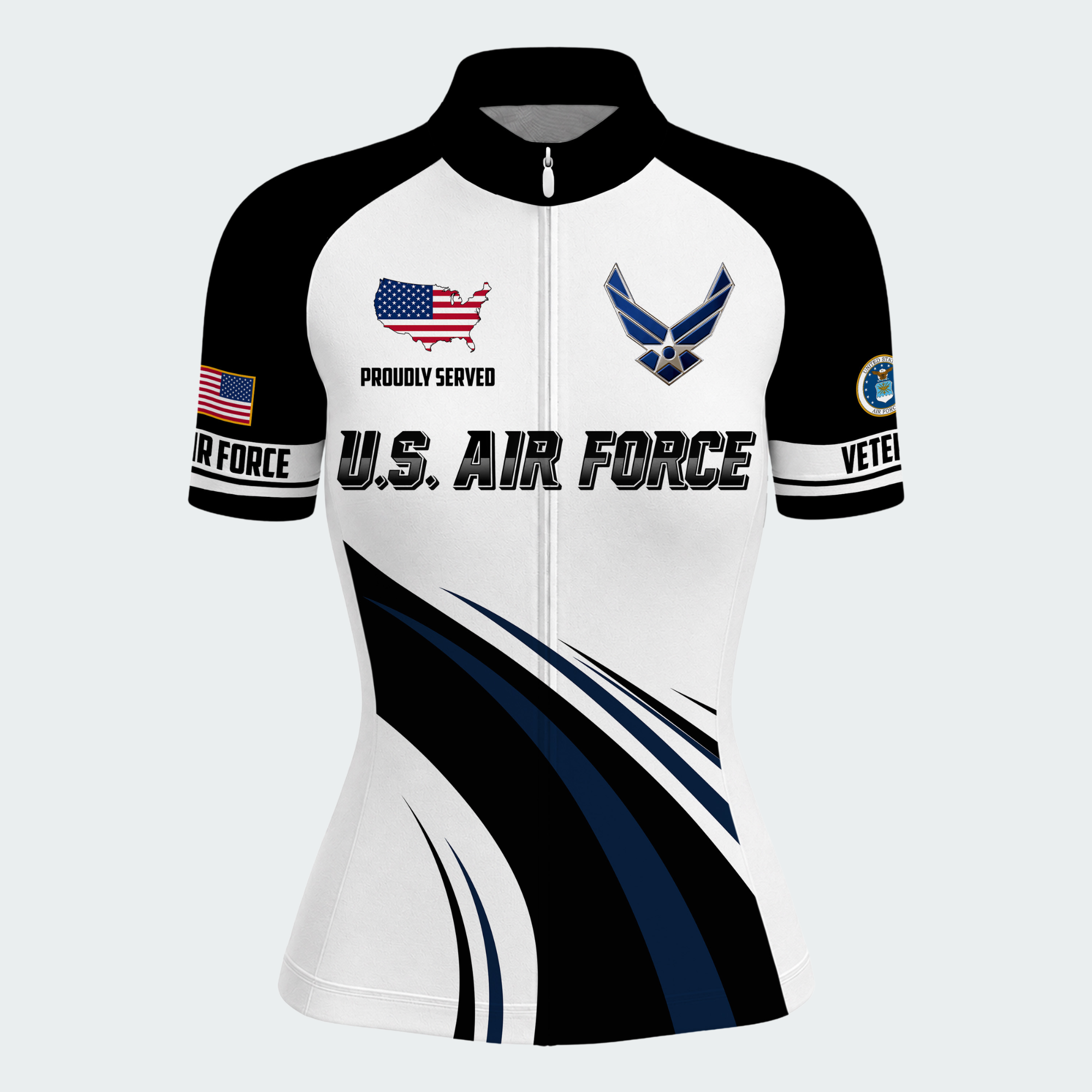 Women’s Personalized U.S. Air Force Proudly Served Cycling Jersey & Kit