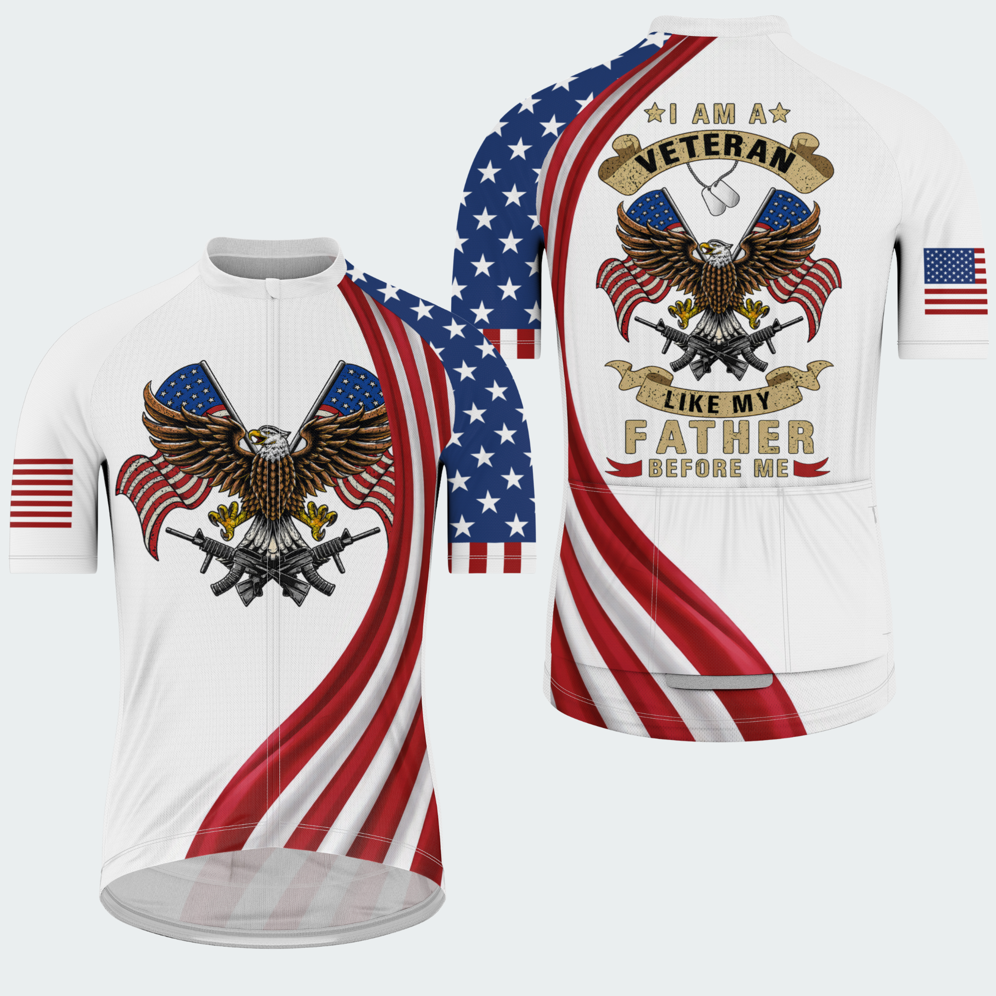 Men’s I Am A Veteran Legacy Regular Fit Cycling Jersey