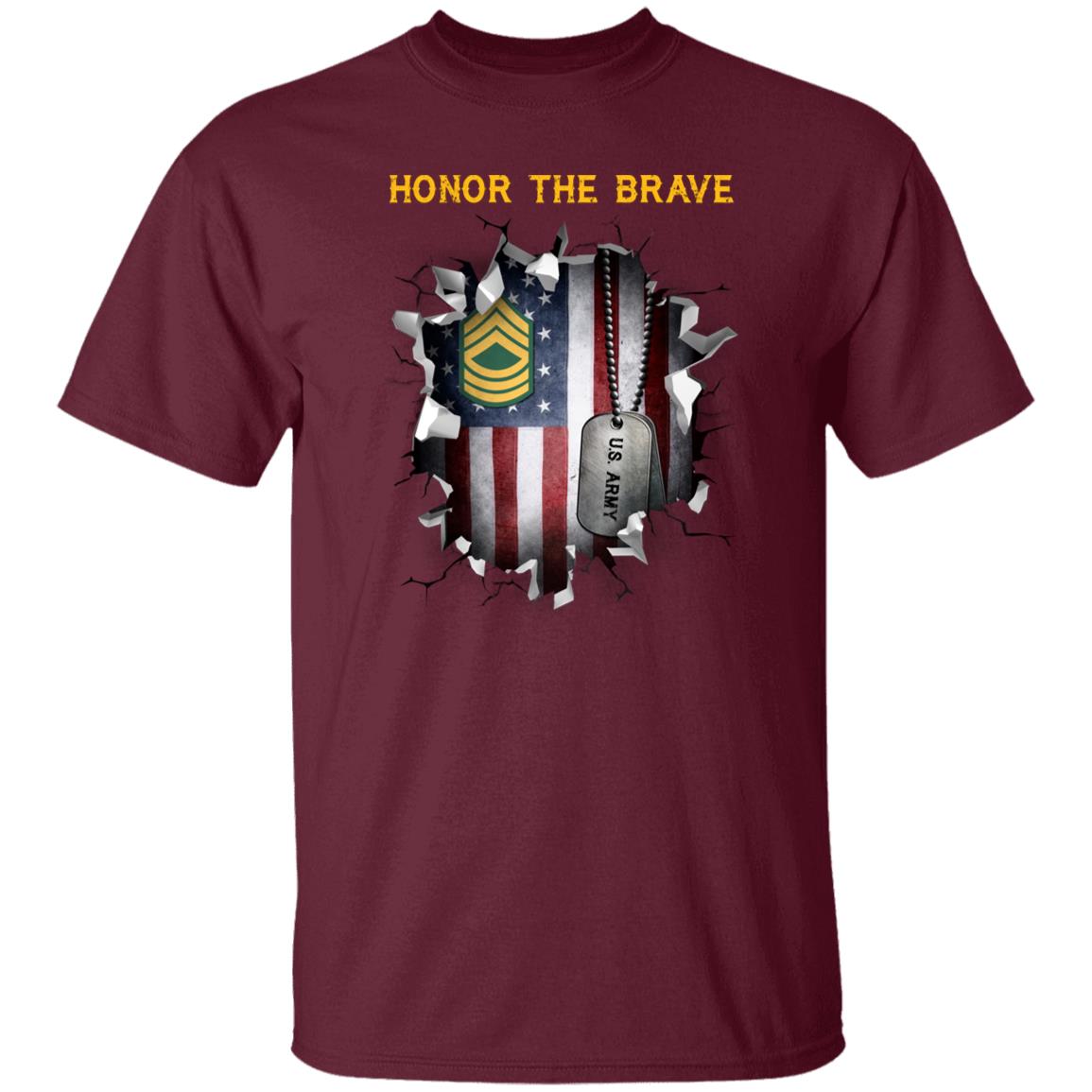 US Army E-8 Master Sergeant E8 MSG Noncommissioned Officer - Honor The Brave Front Shirt