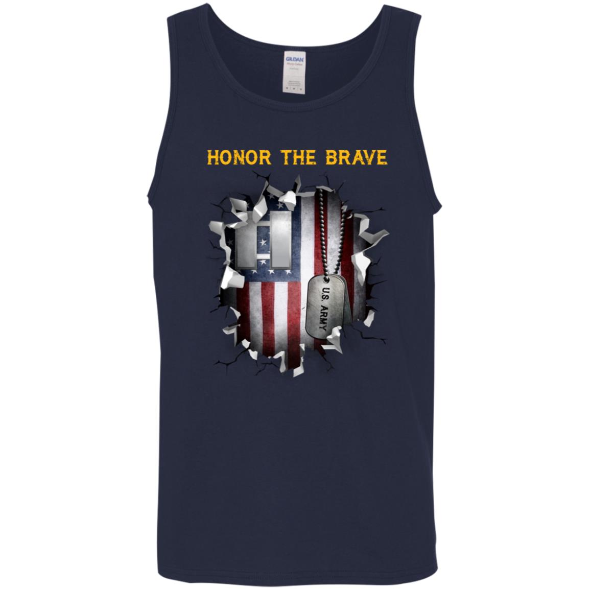 US Army O-3 Captain O3 CPT Commissioned Officer - Honor The Brave Front Shirt