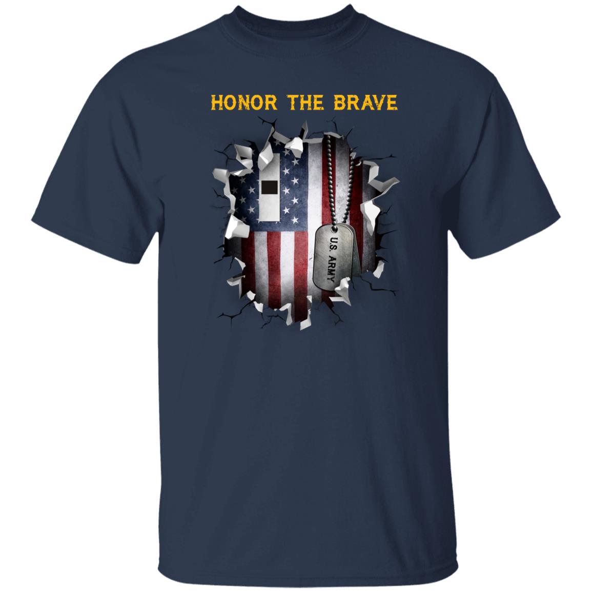 US Army W-1 Warrant Officer 1 W1 WO1 Warrant Officer - Honor The Brave Front Shirt