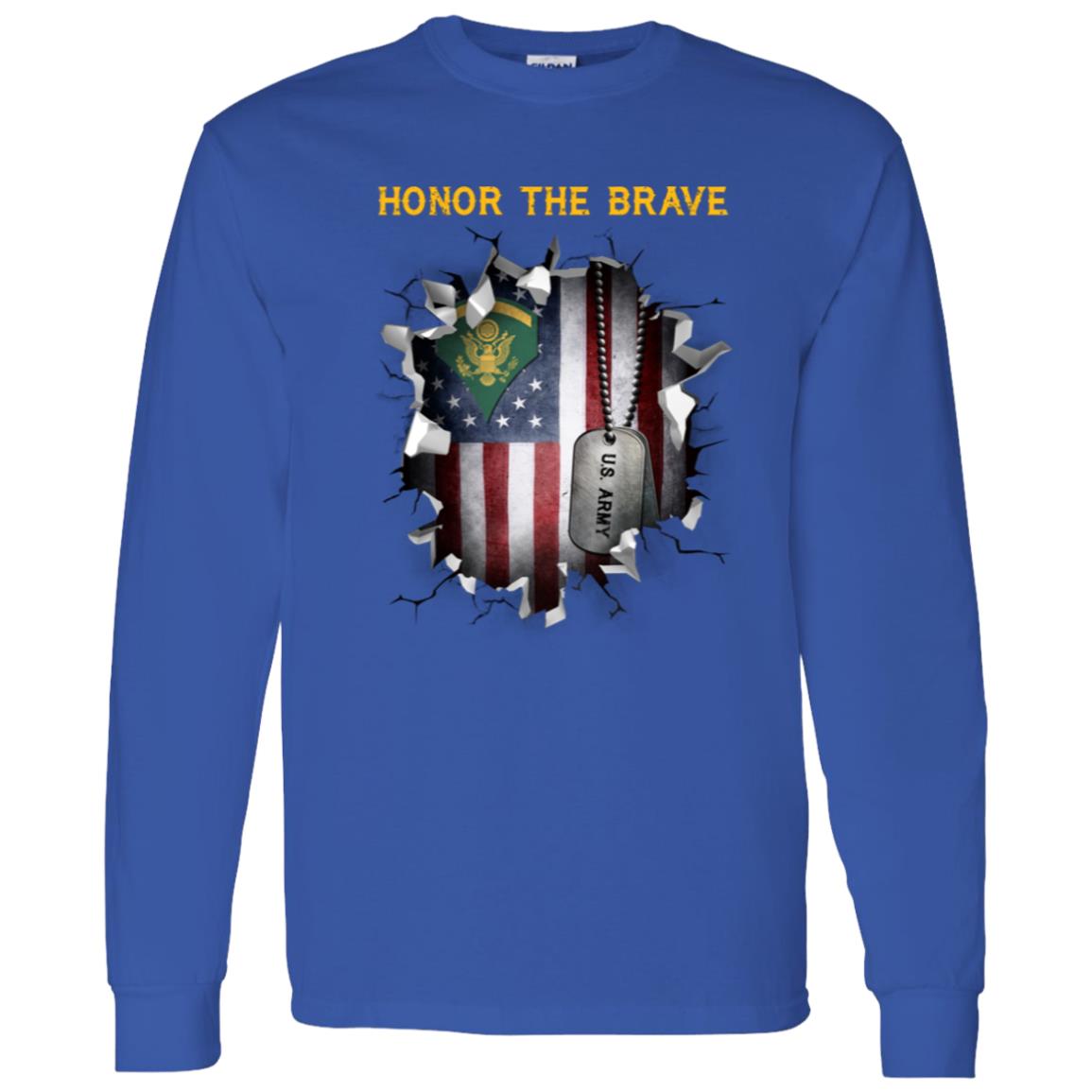 US Army E-5 SPC E5 Specialist - Honor The Brave Front Shirt