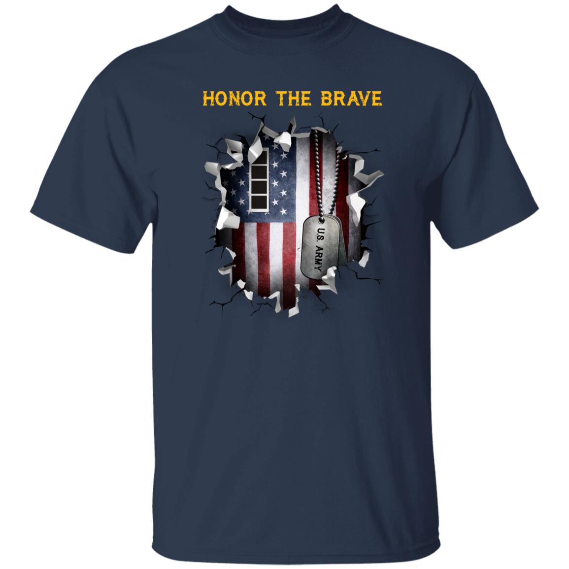 US Army W-4 Chief Warrant Officer 4 W4 CW4 Warrant Officer - Honor The Brave Front Shirt