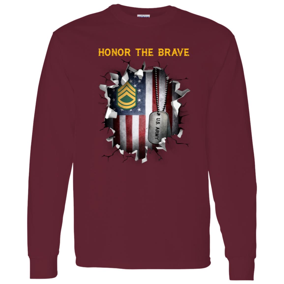 US Army E-7 Sergeant First Class E7 SFC Noncommissioned Officer - Honor The Brave Front Shirt