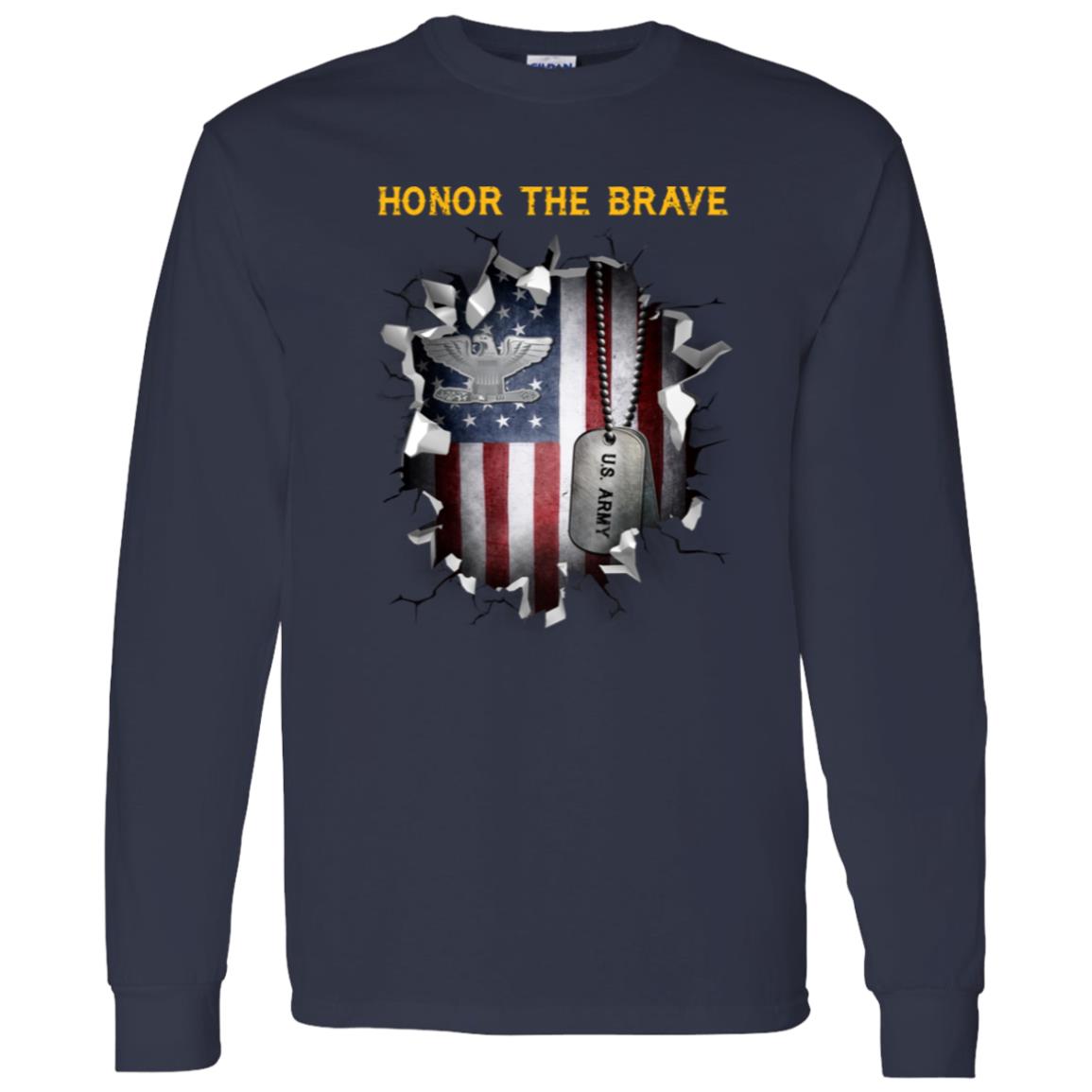 US Army O-6 Colonel O6 COL Field Officer - Honor The Brave Front Shirt
