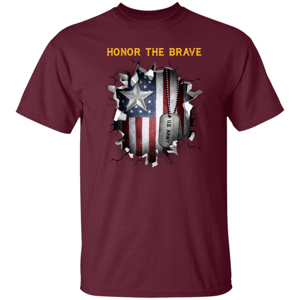 US Army O-7 Brigadier General O7 BG General Officer - Honor The Brave Front Shirt