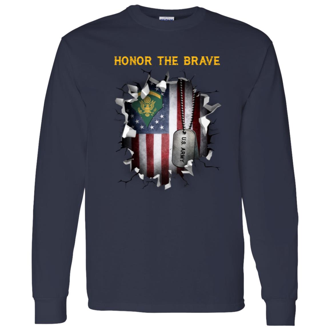 US Army E-5 SPC E5 Specialist - Honor The Brave Front Shirt