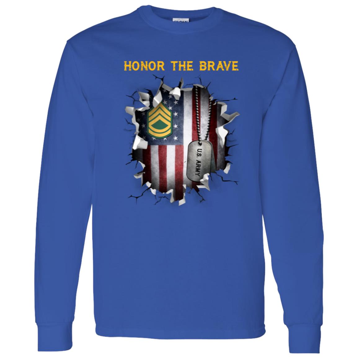 US Army E-7 Sergeant First Class E7 SFC Noncommissioned Officer - Honor The Brave Front Shirt