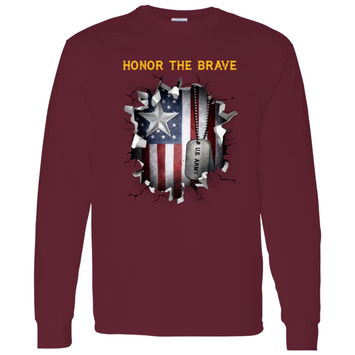 US Army O-7 Brigadier General O7 BG General Officer - Honor The Brave Front Shirt