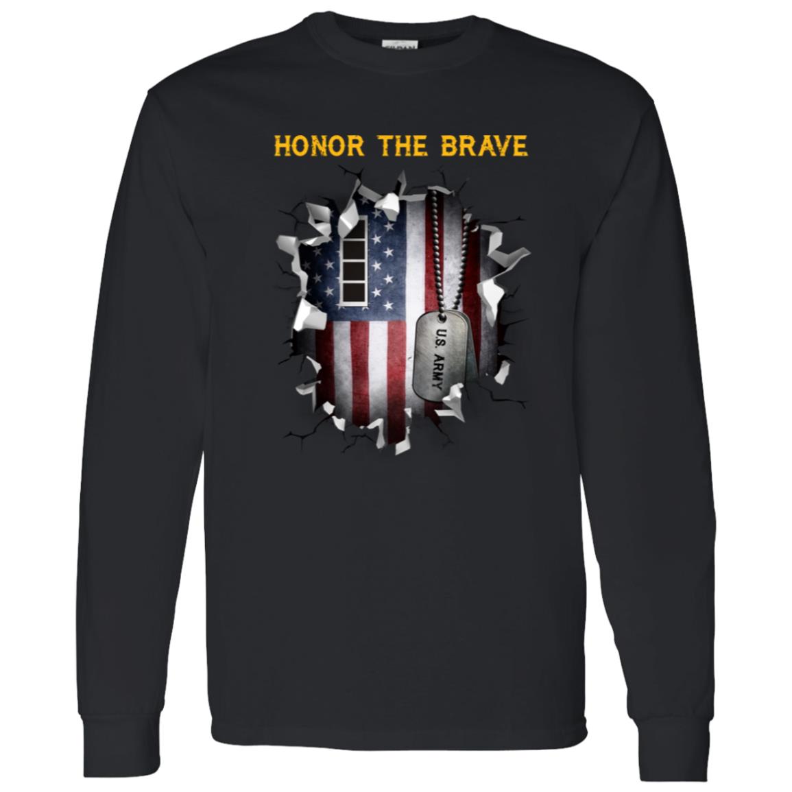 US Army W-4 Chief Warrant Officer 4 W4 CW4 Warrant Officer - Honor The Brave Front Shirt