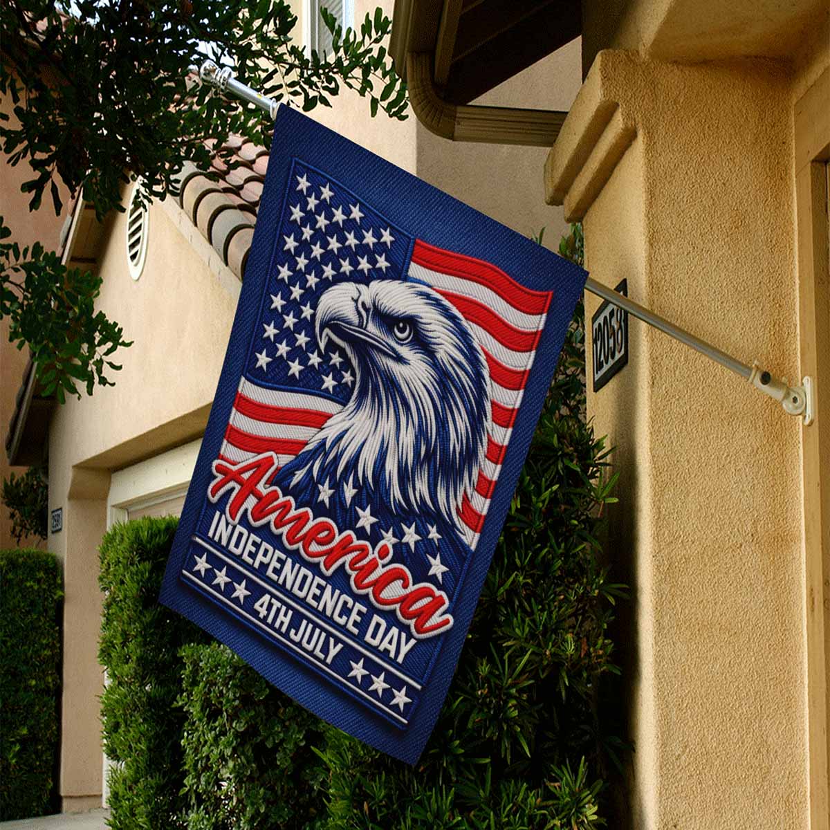 American Eagle House Flag Patriotic USA Independence Day July 4 Decor