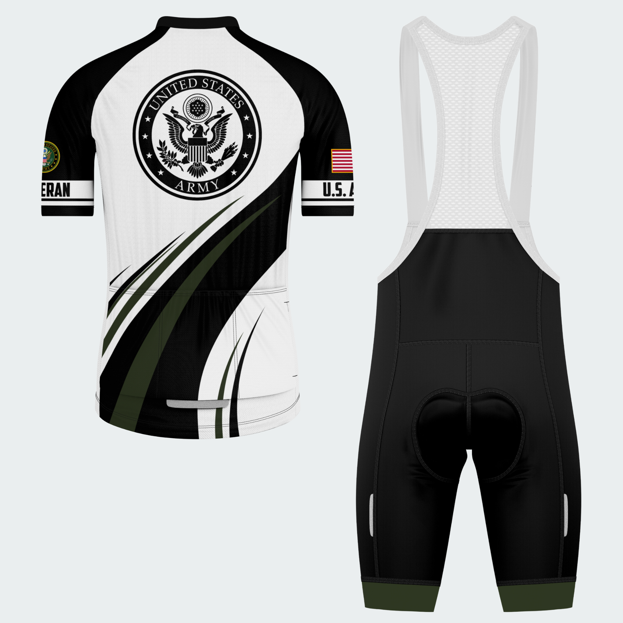 Men’s Personalized USA Veteran Pride Cycling Jersey & Kit
