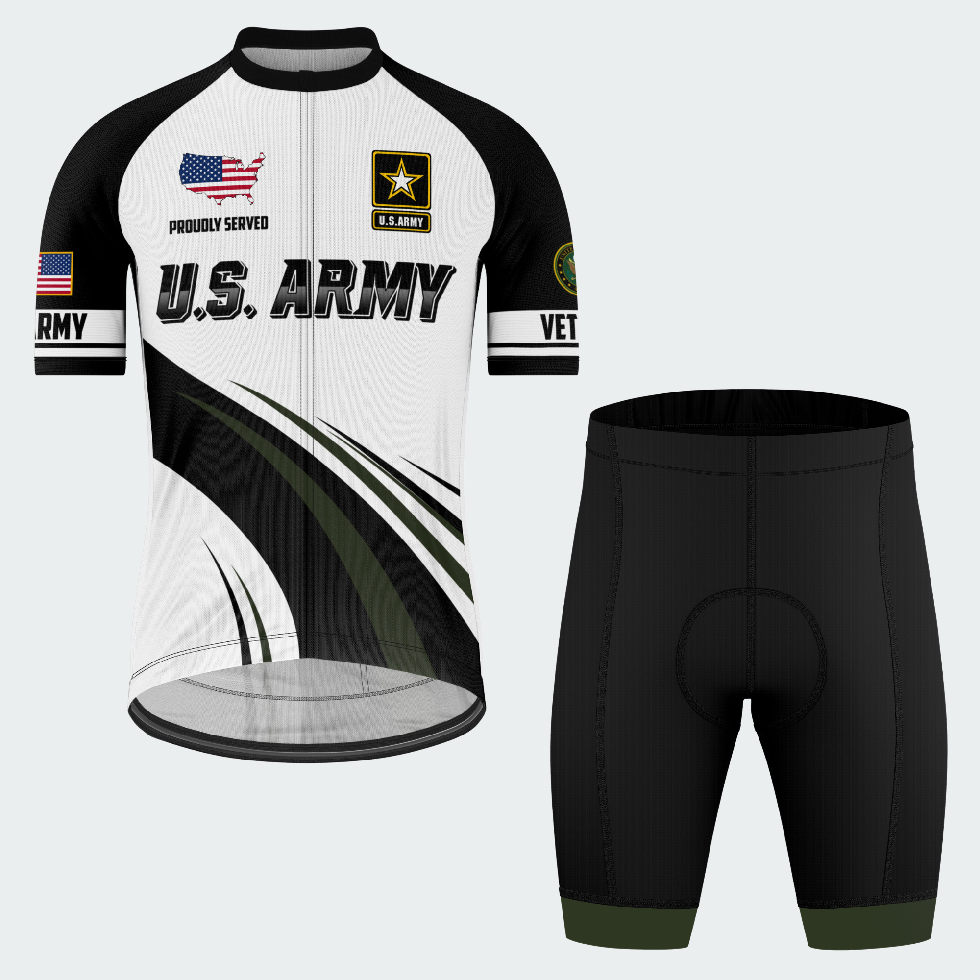 Men’s Personalized USA Veteran Pride Cycling Jersey & Kit