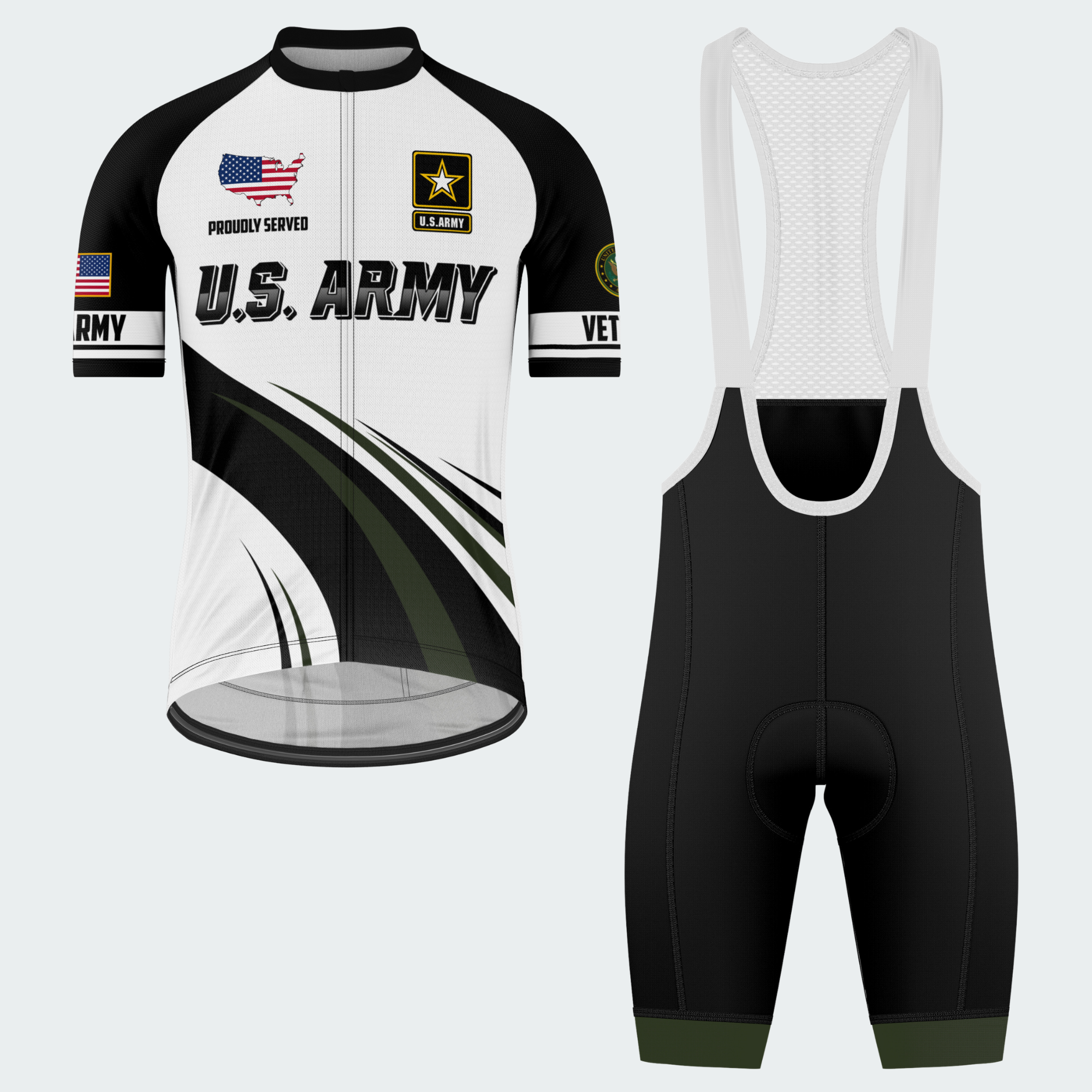 Men’s Personalized USA Veteran Pride Cycling Jersey & Kit