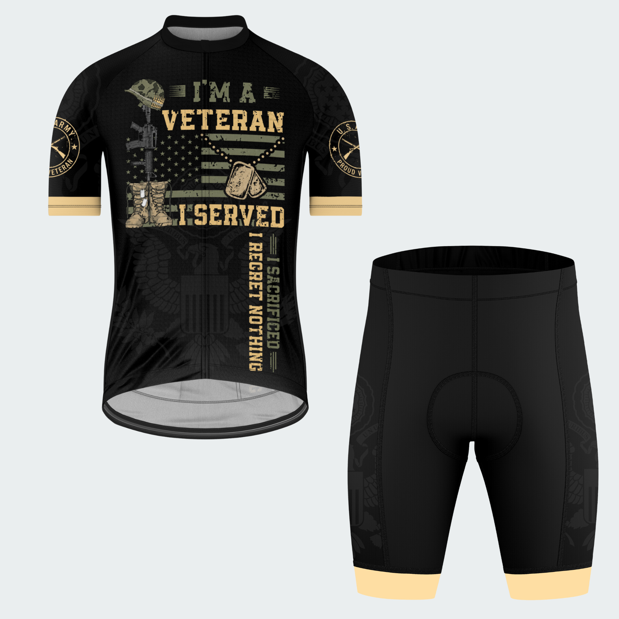 Men’s Personalized U.S. Army I Served Veteran Cycling Jersey & Kit