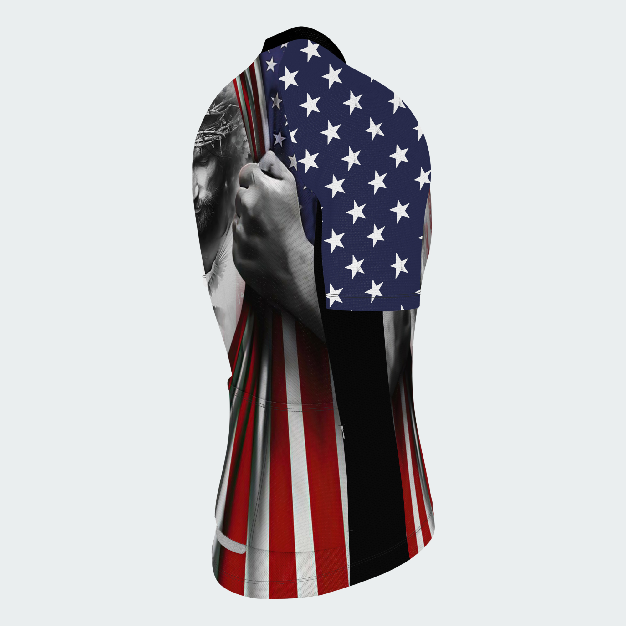 Men’s Faith Over Fear Christian Patriotic Cycling Jersey