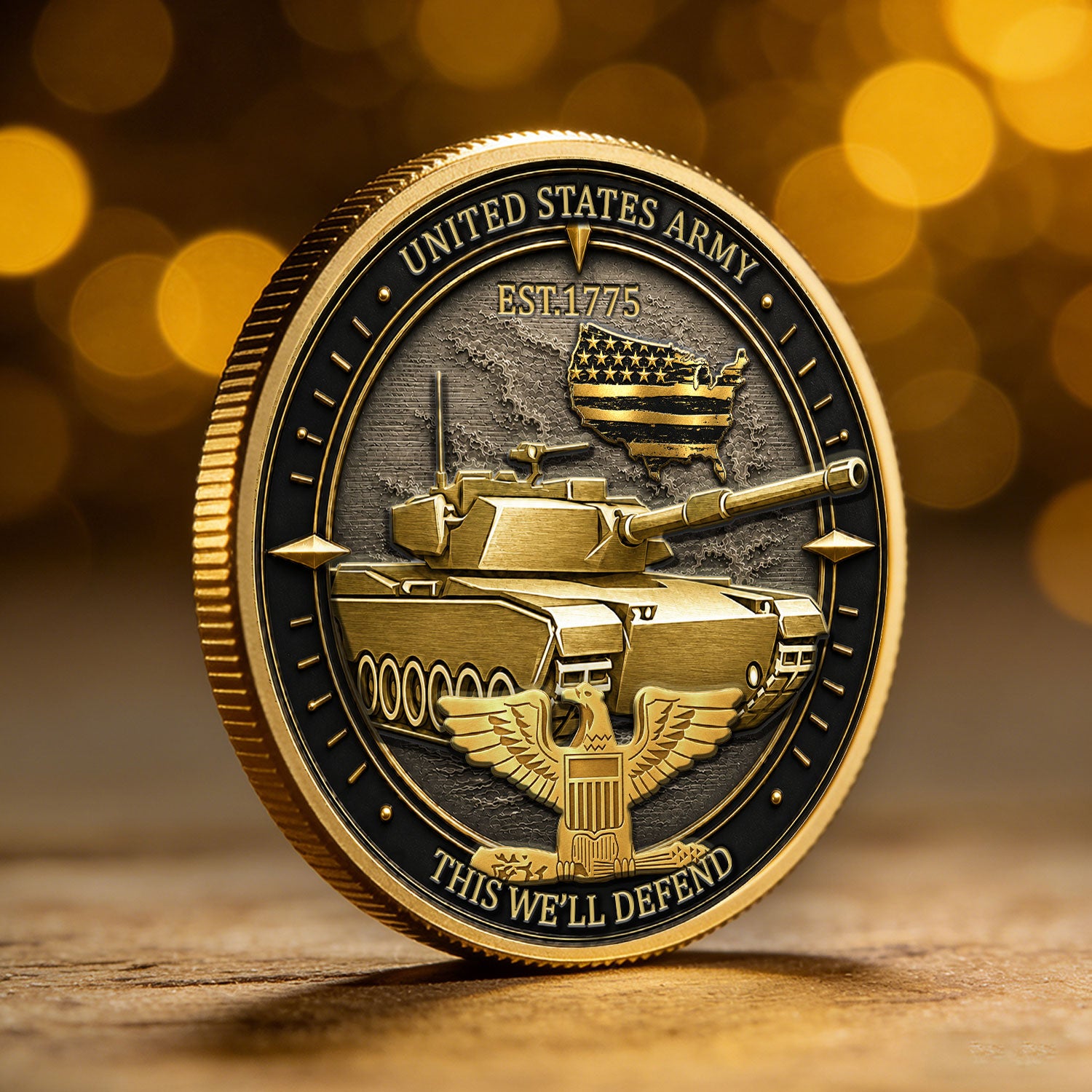 Personalized Army Insignia 3D Challenge Coin Military Keepsake