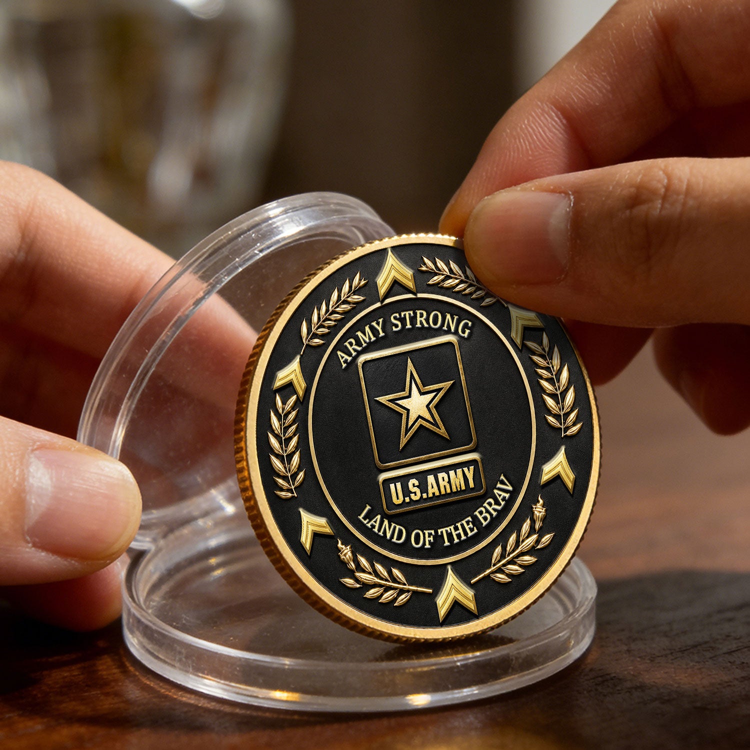 Personalized Army Insignia 3D Challenge Coin Military Keepsake