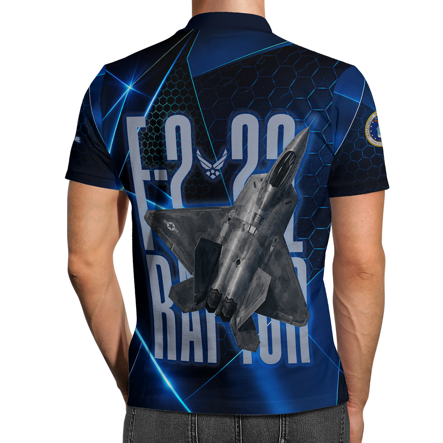 Personalized USAF Pilot Helmet 3D Polo Shirt Gift