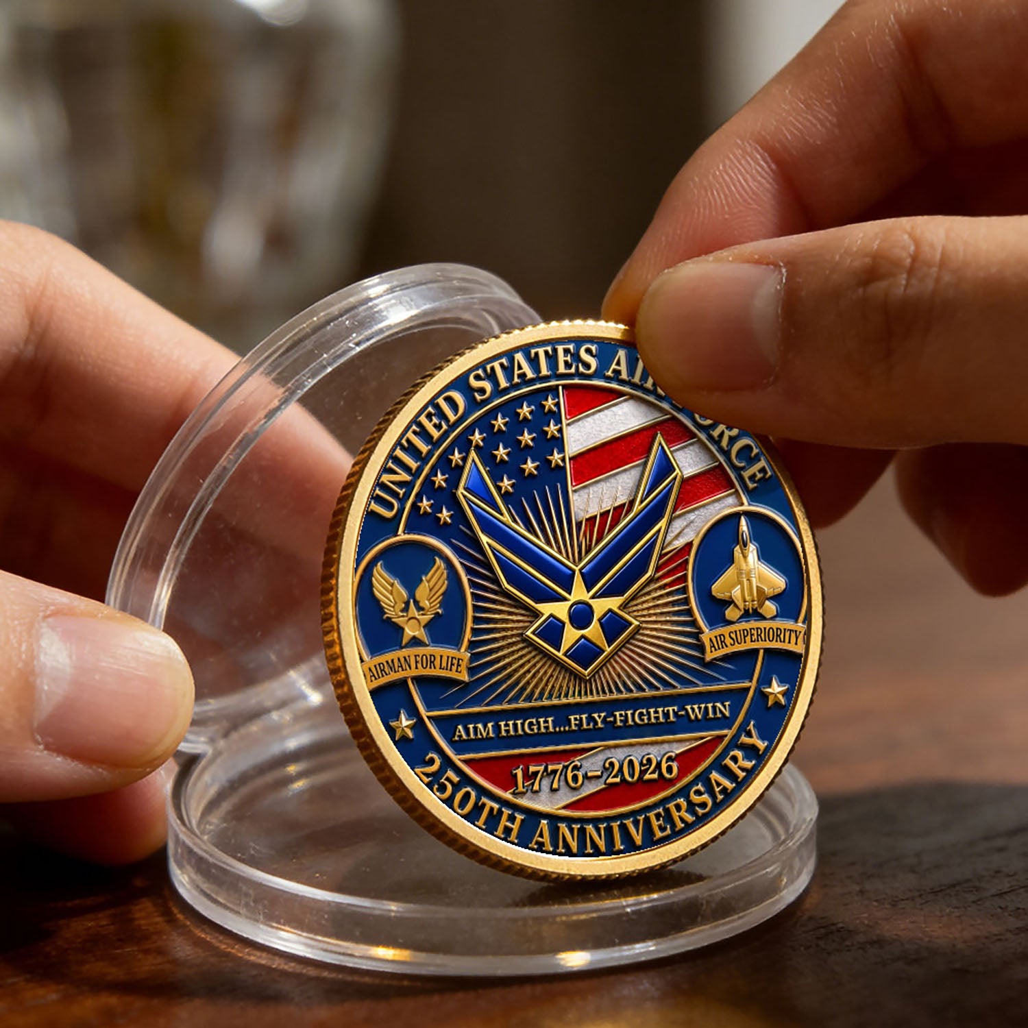 Personalized U.S. Air Force 250th Anniversary Challenge Coin