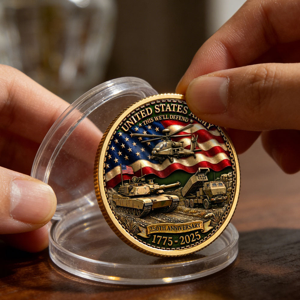 Personalized U.S.Army 250th Anniversary Tank Challenge Coin